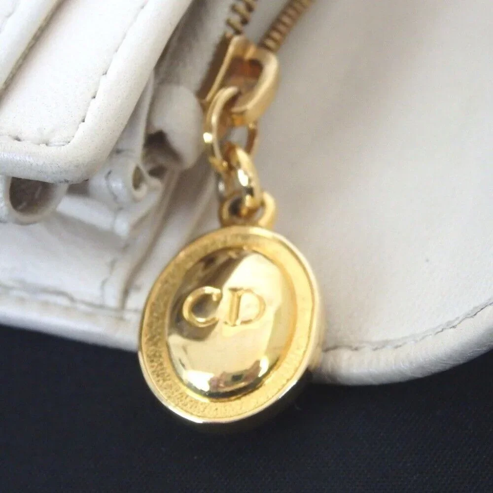 Authentic Christian Dior Canage stitch coin Wallets leather [Used]